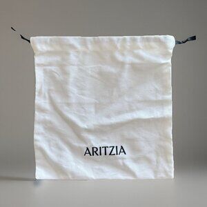 Aritzia Dust Bag 9.5”x10” White And Black Designer Minimalist Purse Care